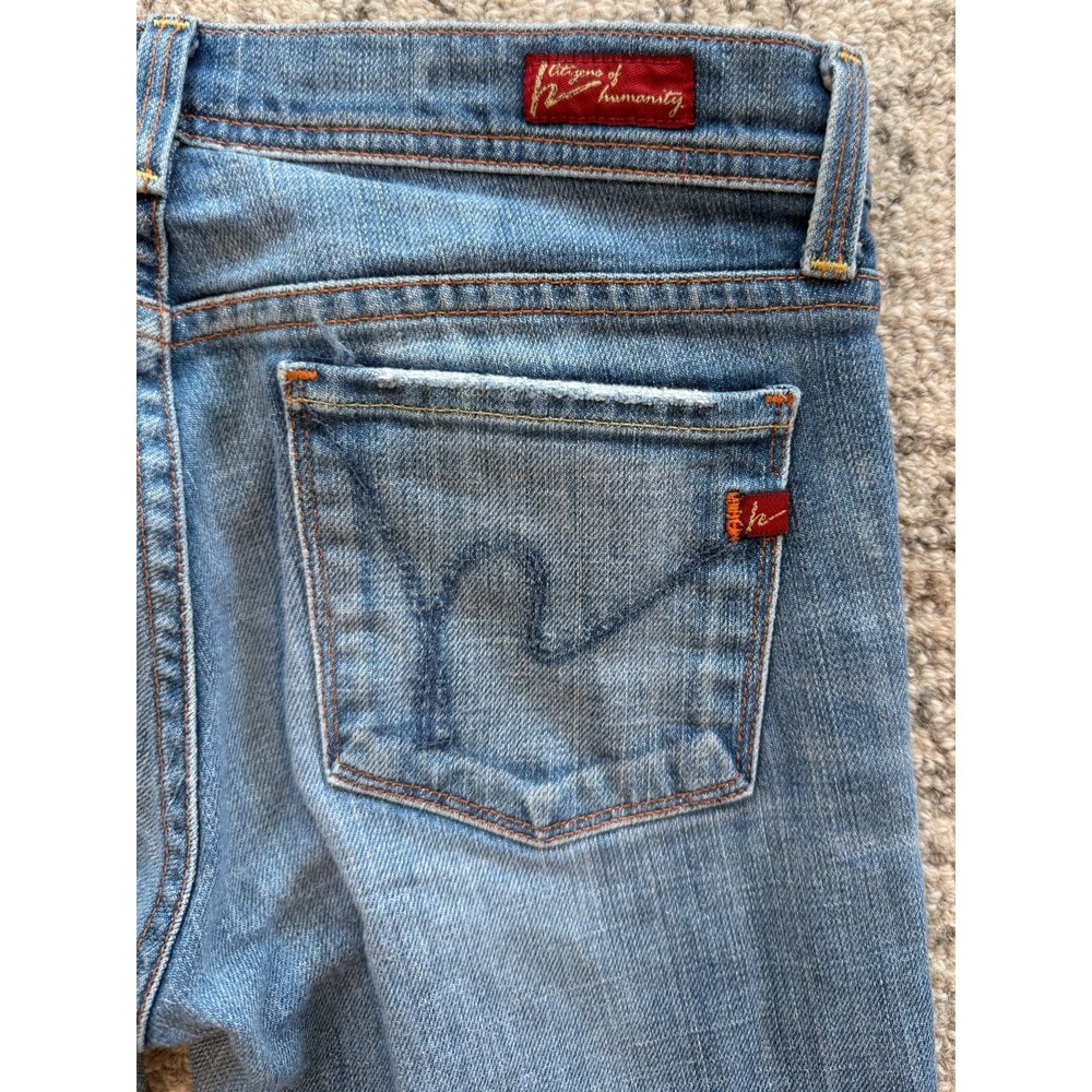 Y2K Citizens of Humanity Blue Ingrid Low Waist Flair Stretch Jeans USA Retro 26 - Picture 9 of 9